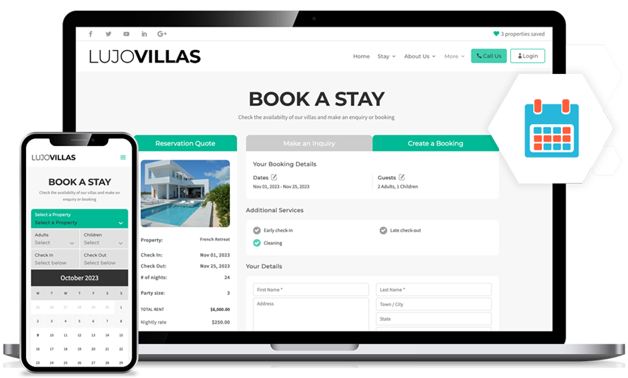 365 Villas Software Booking Engine Feature